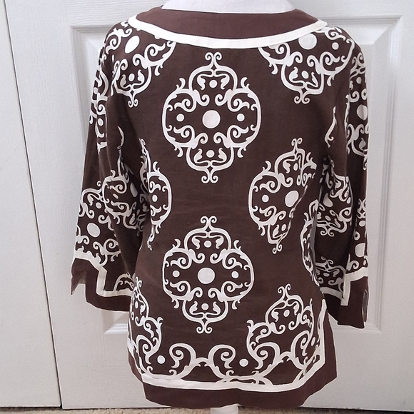 Style & Co. Linen Print Tunic Size 6 - Picture 6 of 12